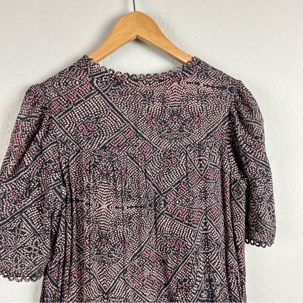 Apiece Apart Alta Maxi Dress Print Cotton Scalloped - Picture 7 of 11